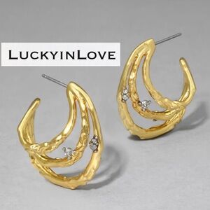 ALEXIS BITTAR
BRUT Gold Crystal Thorn Orbit Hoop Earrings